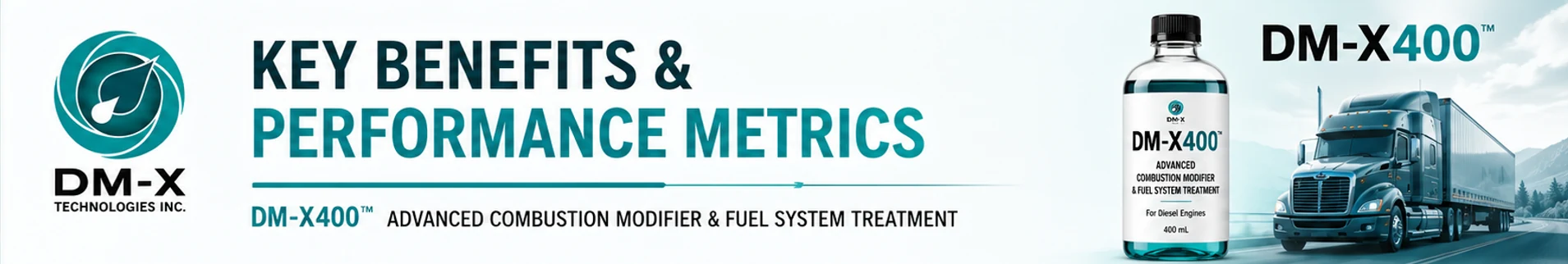 DM-X400 key benefits and performance metrics banner
